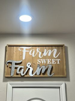 Wooden sign farm