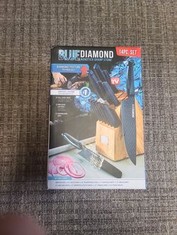 Blue Diamond NonStick Sharp Stone 14 piece Knife Set