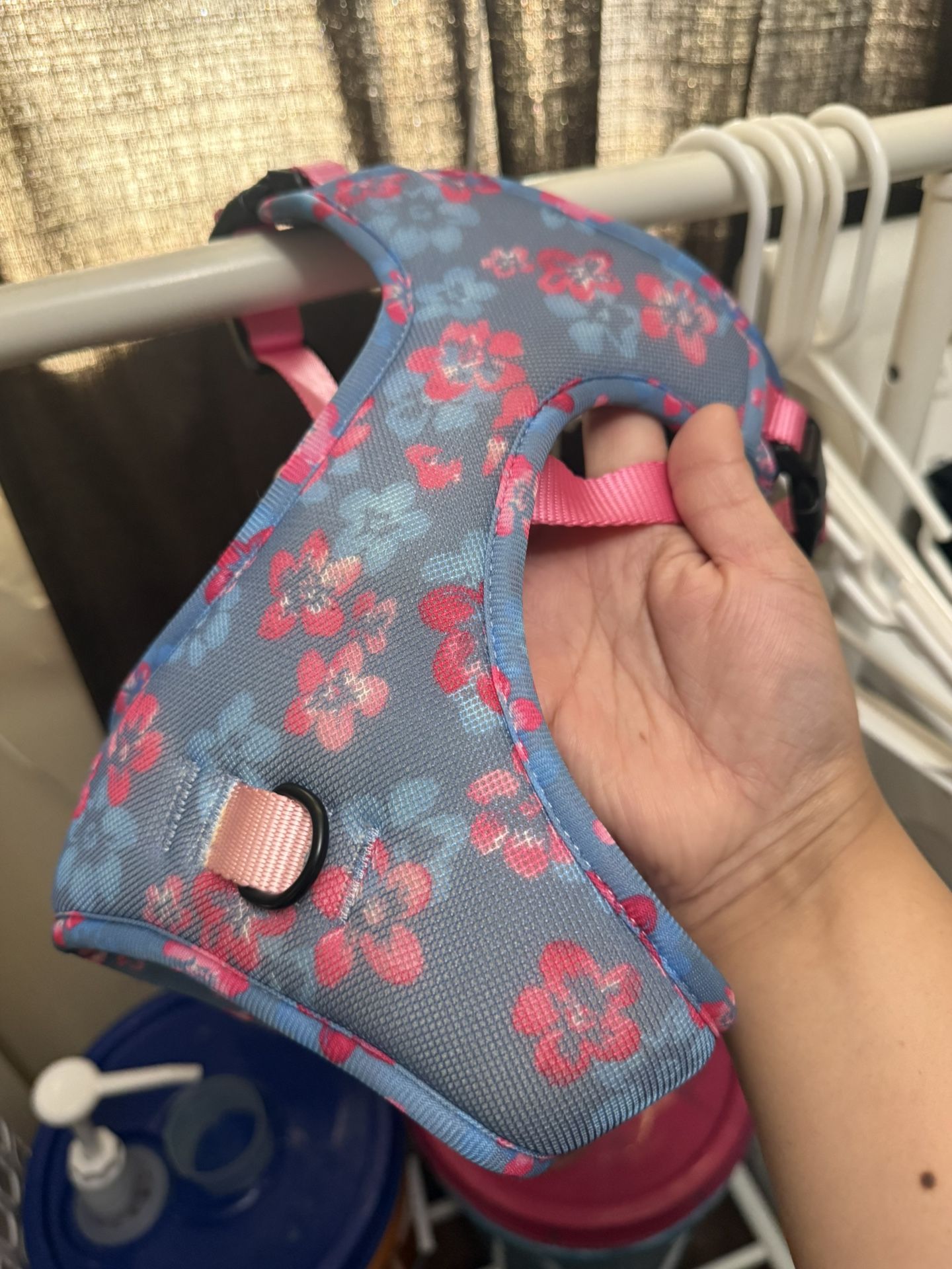 Pink Blue Dog Collar Vest