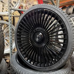 26”  Wheels Rims Tires Sensors Lugs Locks Installation Ready To Roll