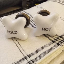 Set Of Two New Drawer Pulls Hot Cold