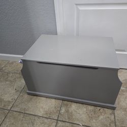Gray Wooden Toy Box