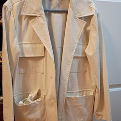 White Gator Skin Jacket