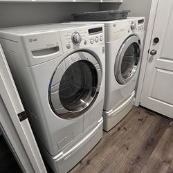 Lg washer and dryer with pedestals