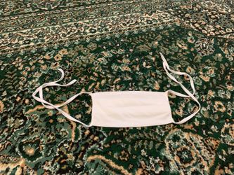 100%cotton face mask white color washable and breathable