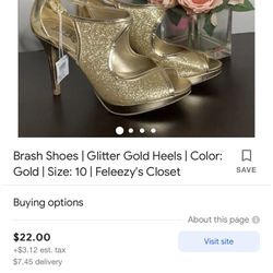 Gold Brash Heels 20$