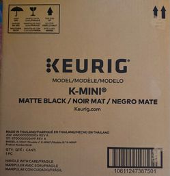 Keurig K-Mini Single Serve K-Cup Pod Coffee Maker, 6 to 12oz Brew size, with Cord Storage, Perfect for Small Spaces, Black