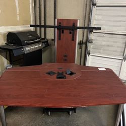Conference Desk With Rack & Mount