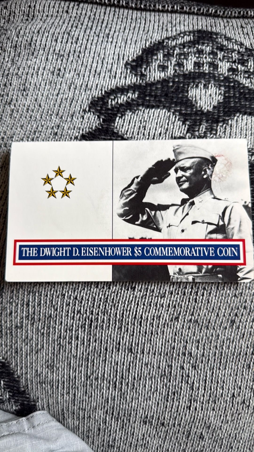 The Dwight Eisenhower five dollar commemorative coin
