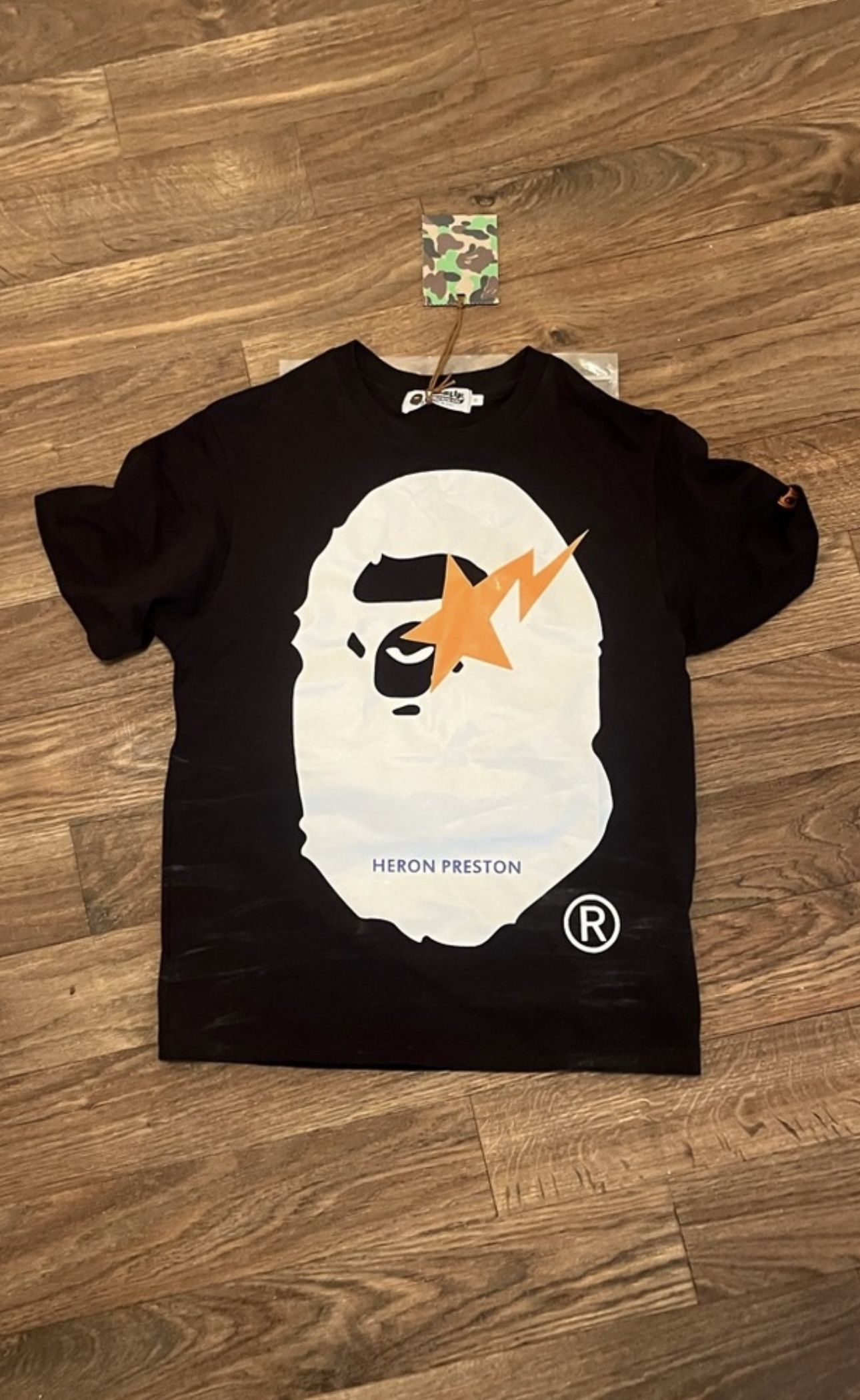 Heron Preston Black Tee with Bold Graphic