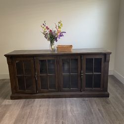 Wooden Credenza Storage Cabinet Console