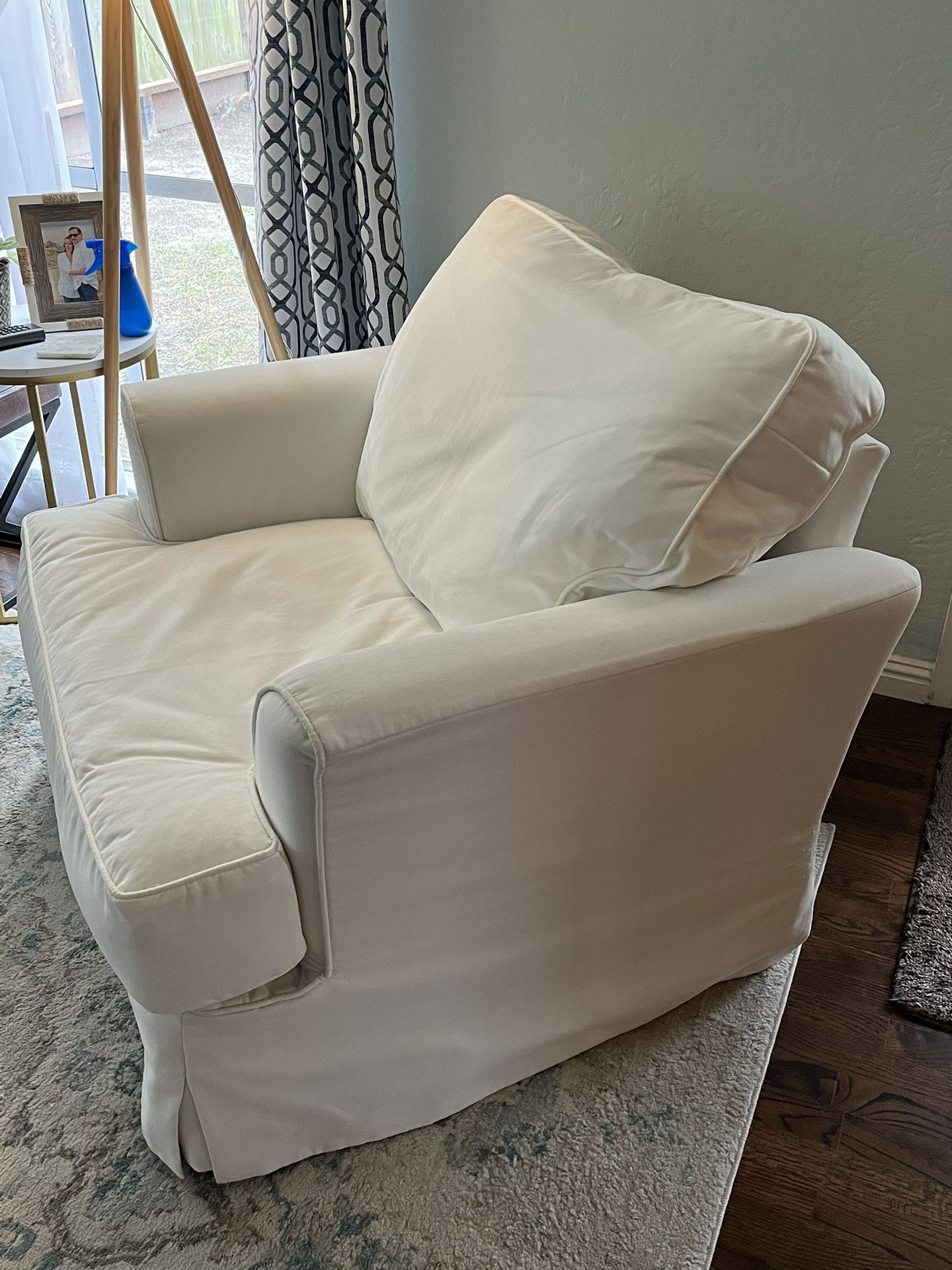 White Fabric Chair- Very Comfortable 