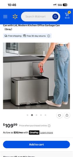 Deposito para Basura de 3 compartimientos.