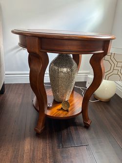 Wood end table