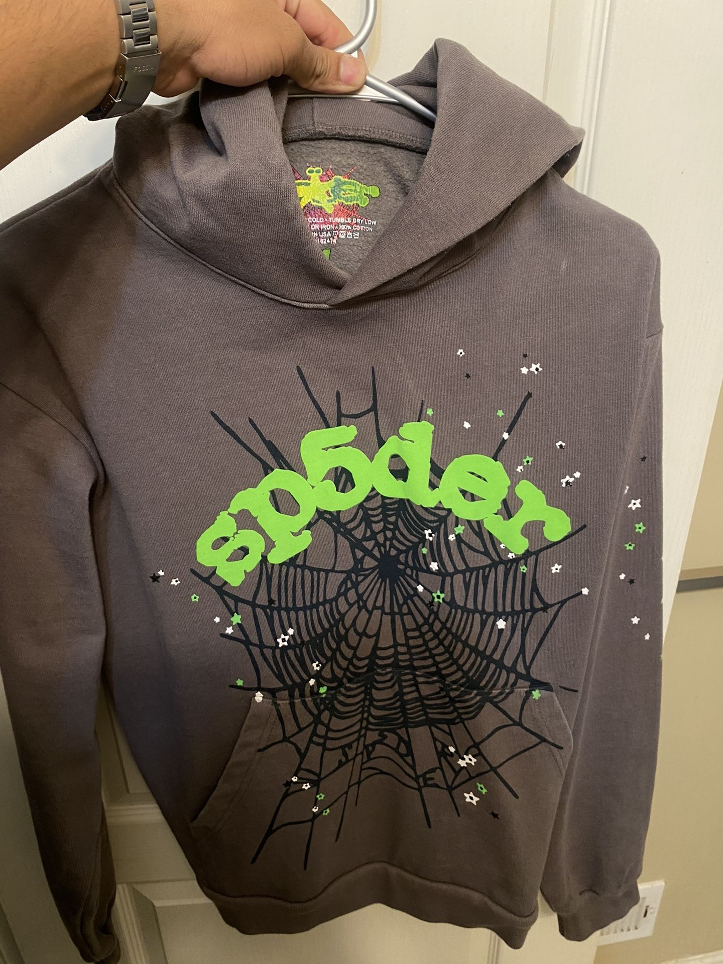 grey sp5der hoodie