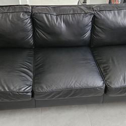 Faux Leather Couch -3 seater