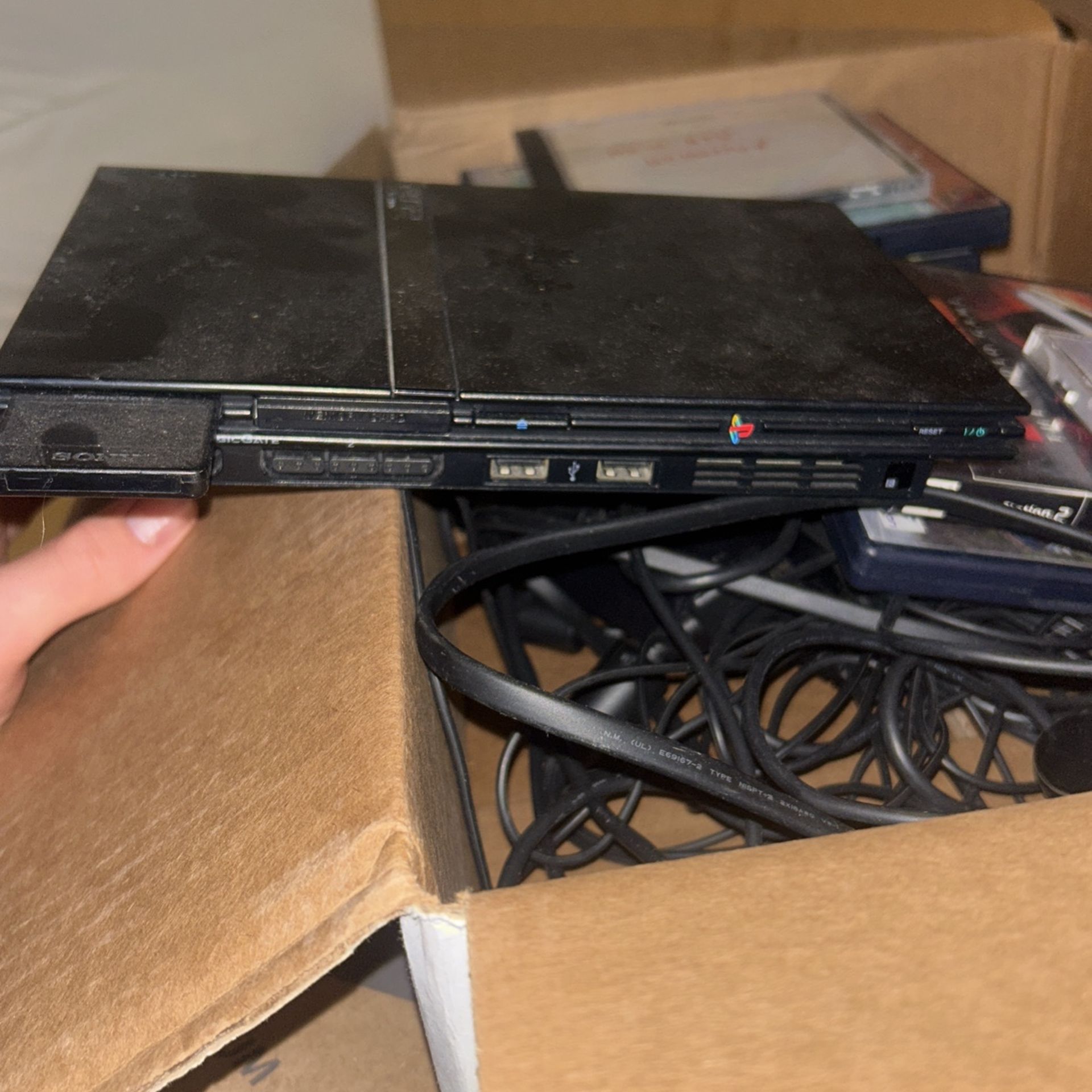 playstation 2 with games