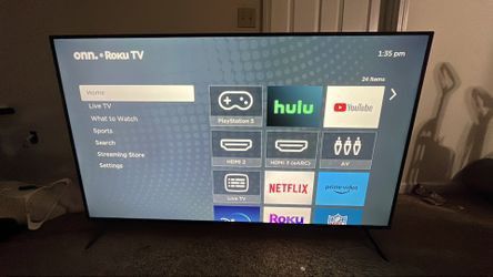 65 Inch Onn Smart TV With Remote,Cords And Wall Mount
