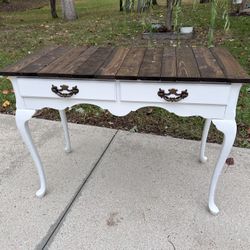 Upcycled Farmhouse Sofa Console Entry Buffet Table with Drawers