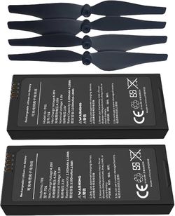 2PCS 1100mAh Tello Battery & 4 PCS Propeller for DJI Tello RC Quadcopter