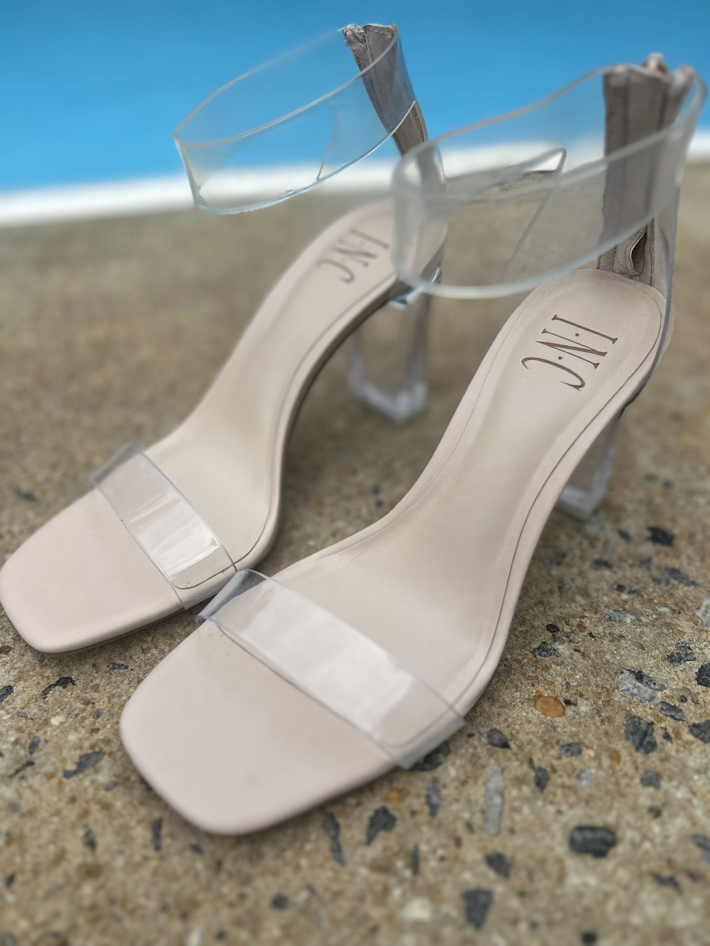 INC Clear Heels