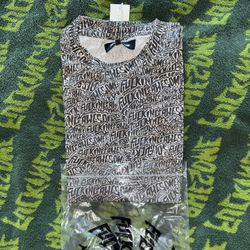 Fucking Awesome Burnt Sticker AOP shirt