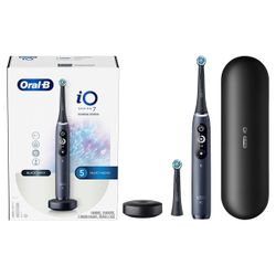 New Oral-B iO Series 7 Electric Toothbrush with 2 Brush Heads, Black Onyx