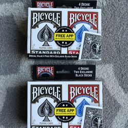 Seven New Decks Of Bicycle Playing Cards