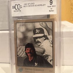 Dennis Eckersley 1992 Studio BCCG 9 Baseball Card for Sale in La
