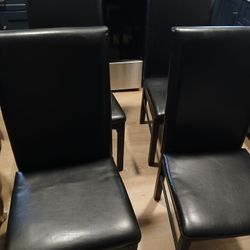 4 Piece Cort Leather Dining Chairs 