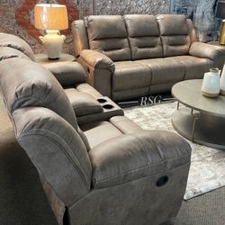 Reclining Sofa, Reclining Loveseat, Recliner Couch ✨ ⭐$39 Down Payment with Financing ⭐ 90 Days same as cash