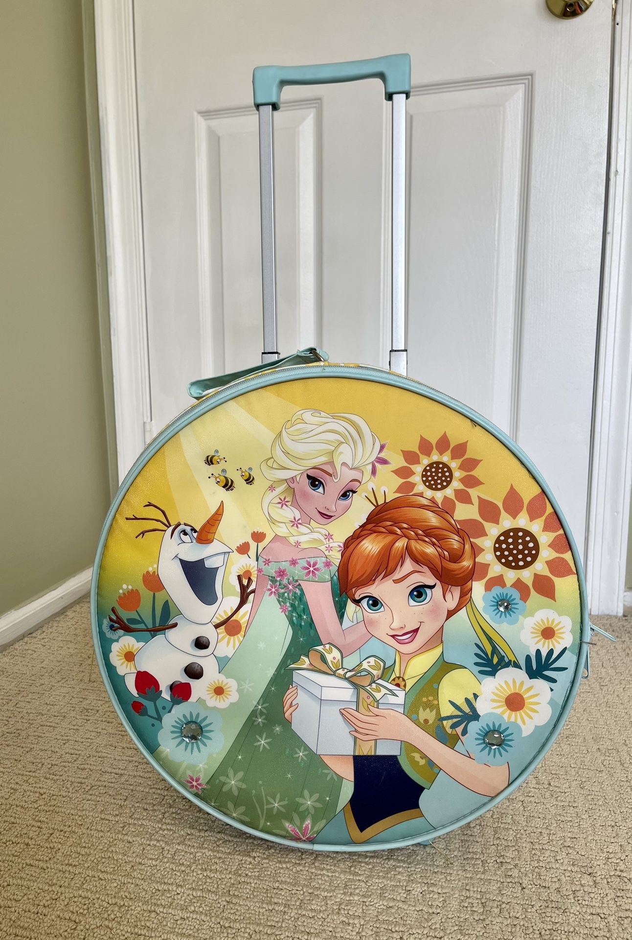 Disney Frozen Elsa & Anna round carry on bag - $60 OBO
