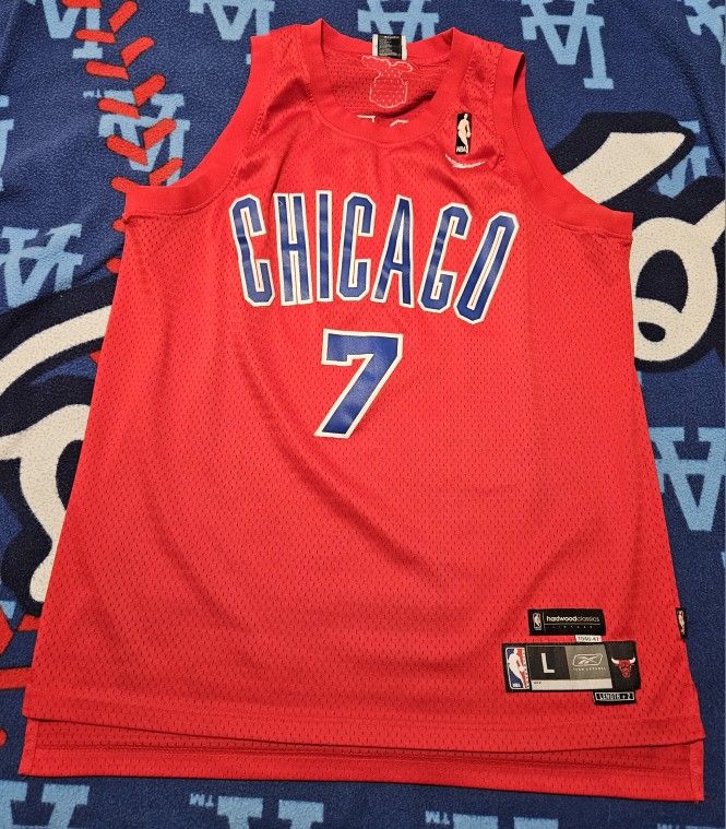 Used Chicago Bulls (Stags) Ben Gordon Reebok HWC Jersey, Men's Large