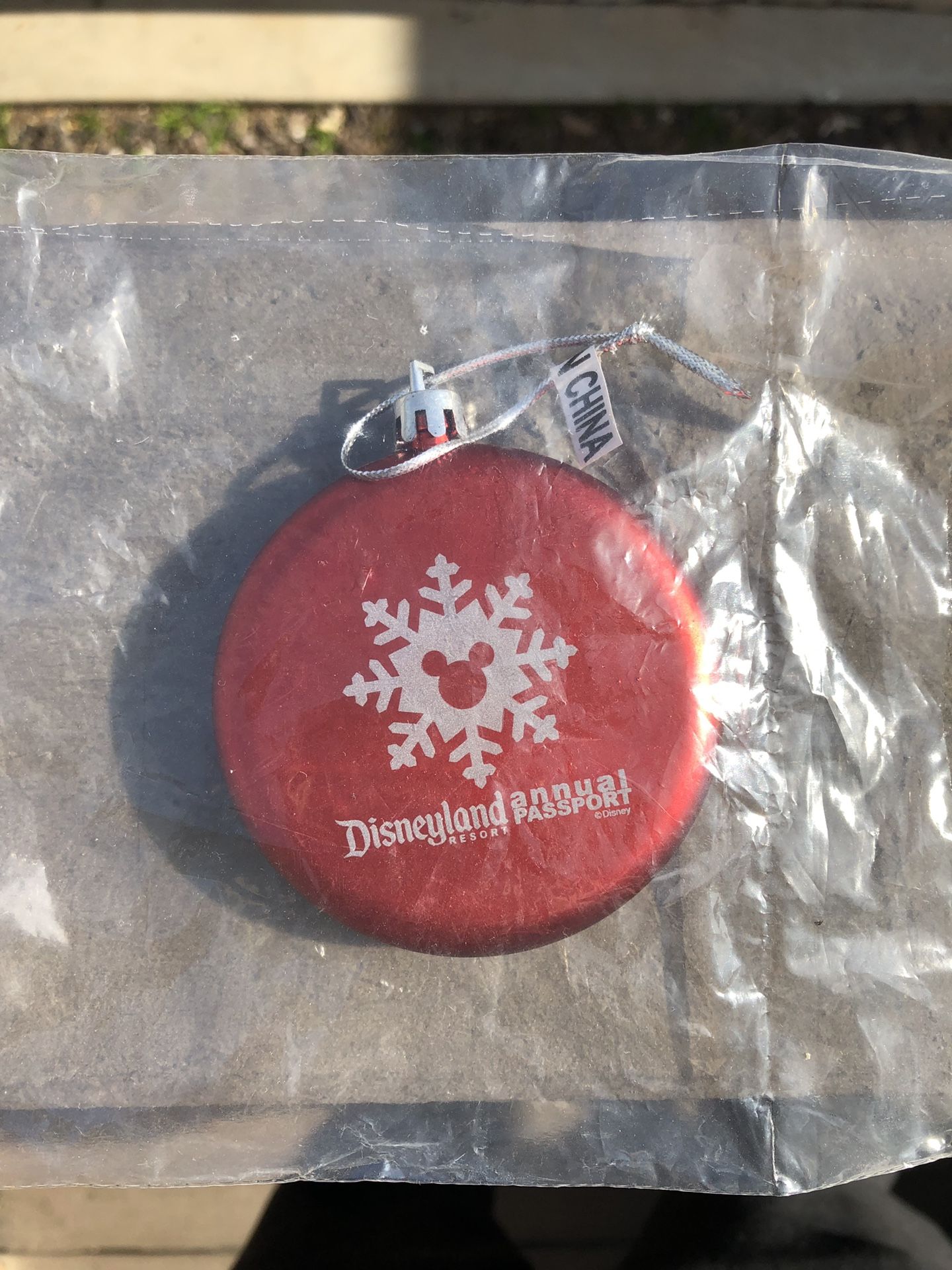 Disneyland Annual Pass X-Mas Ornament
