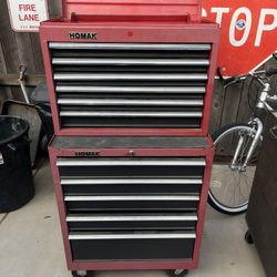 Homak Rolling Top And Bottom Toolbox 