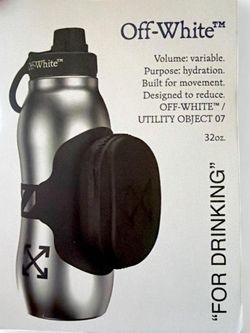 Off-White Utility 32oz Hourglass Bottle with Zipper Pouch
