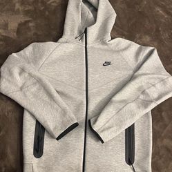 Nike Tech Fleece Windrunner Men's Size Med Light Grey Zip Up Hoodie