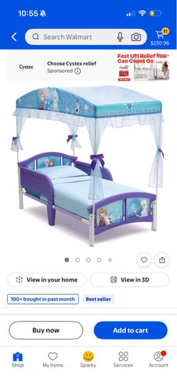 Frozen bed with mattress
