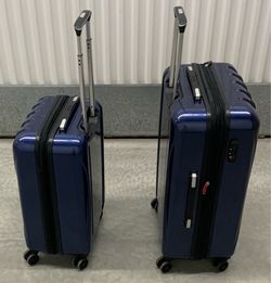 🍒 2 DELSEY PARIS Helium Aero Hardside Expandable Luggage with Spinner Wheels, Blue Cobalt, 2-Piece Set (19/24)... Value $370