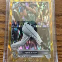 🔥 Cal Raleigh 2022 Topps Chrome GOLD Rookie /50 🔥