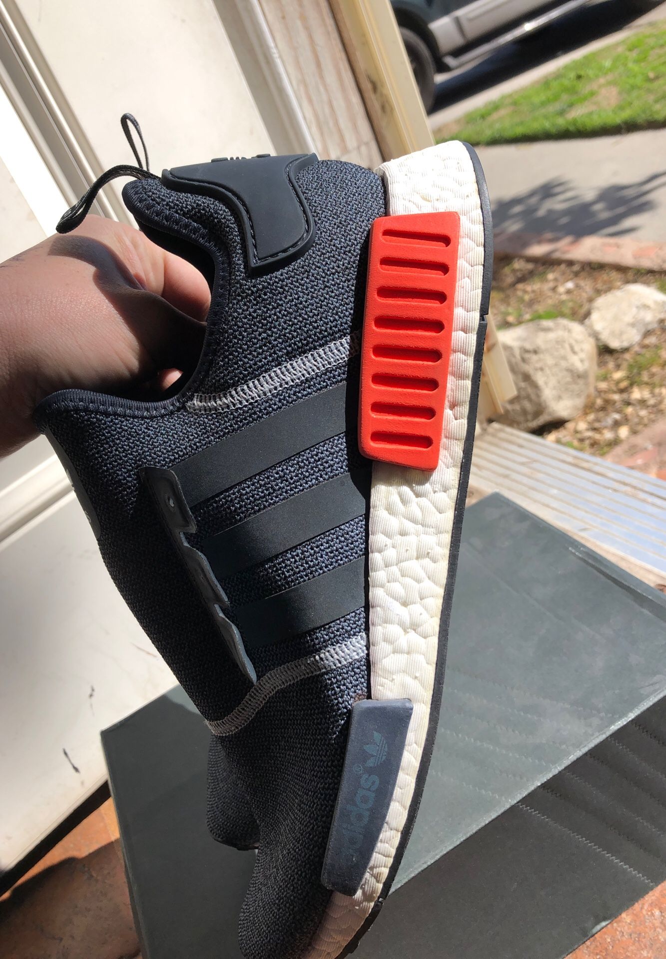 adidas gazelle silver green womens Adidas Originals NMD R1 Core Black Blue Red Mens Running Sneakers HQ44   Nifty Kicks