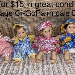 $15 all bundle of vintage Dolls Gi-Go Palm pals in mint condition 