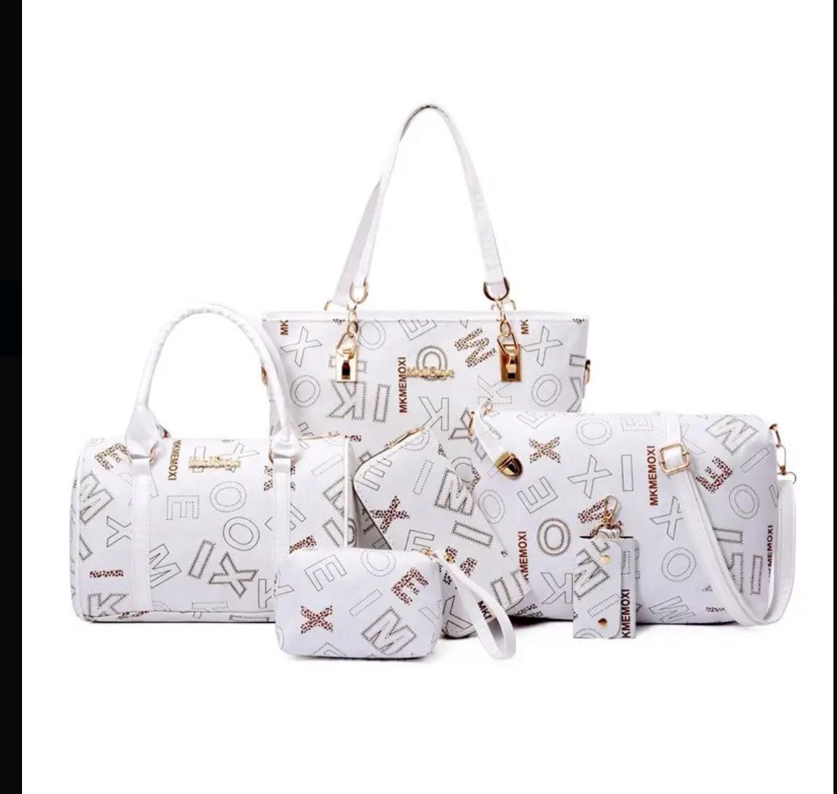 White 6 Peace Set Bags