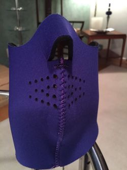 Face mask nose and mouth holes