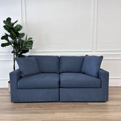 New Modular Blue Sectional Couch