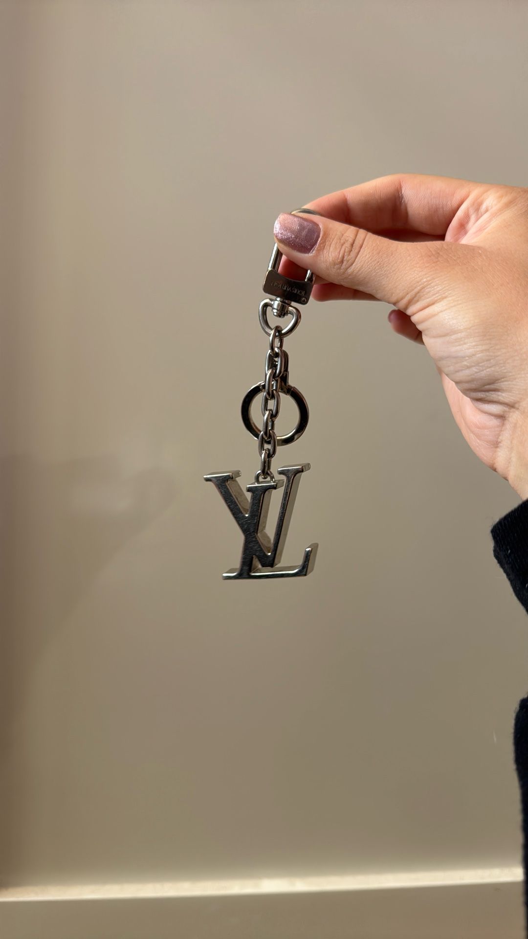 BARELY USED, AUTHENTIC: Louis Vuitton Initials Key Holder and Bag Charm