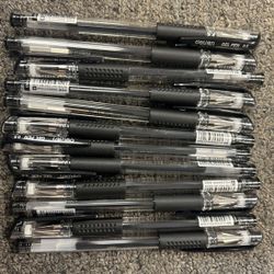 12 pcs gel pens economy pack, Fine tip quick-drying, great smooth writing experience best for home, schools & offices (12pens/pack) (Black)