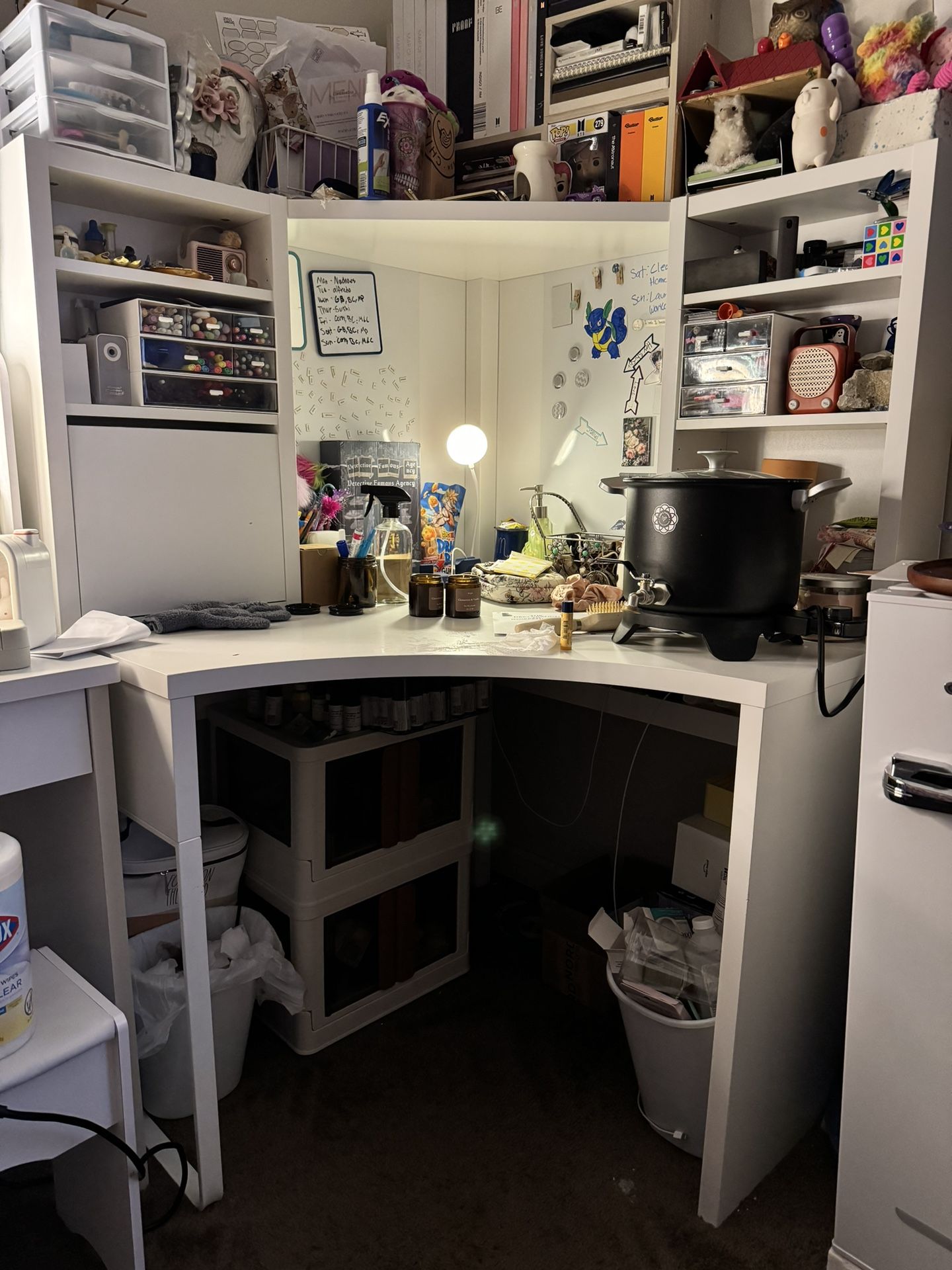 MICKE White Corner workstation