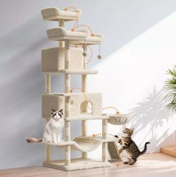 NEW Cat Tree, 68.5 Inches Multi Level Cat Tree, Cat Tower W/ Condos, Scratching Posts, Perches !