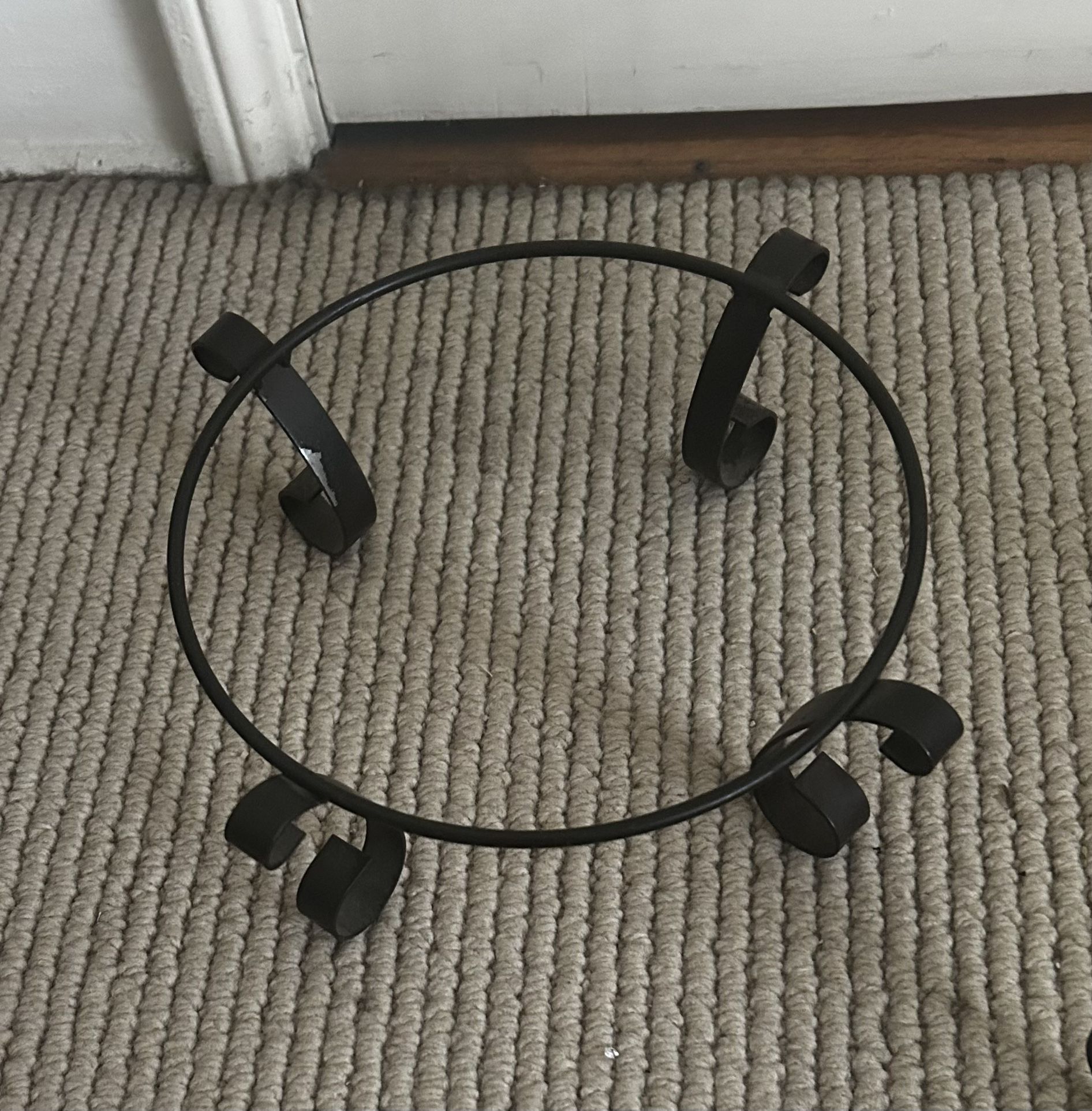 🌿 Set of 3 Black Metal Plate or Plant Holders – Holiday Bundle!